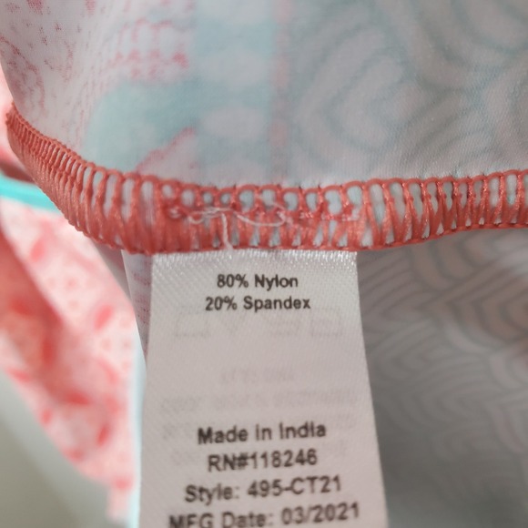 Cabana Life Coral Tides Shift Dress Coastal UPF 50 Swimsuit Coverup Size Large - Picture 7 of 16